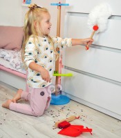 Drewniany zestaw do sprzątania - 6 elementów