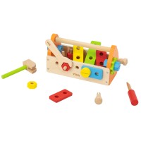 Drewniany zestaw majsterkowicza w skrzynce