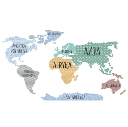 NAKLEJKA NA ŚCIANĘ MAPA 4