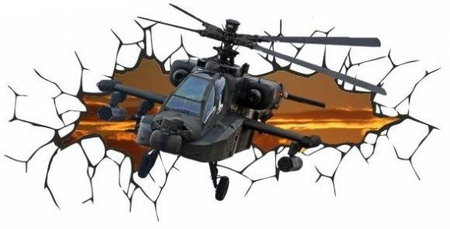 NAKLEJKA NA ŚCIANĘ HELIKOPTER 3