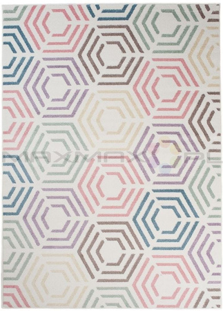 Dywan do Przedszkola Kids Pastel Heksagon Multi 46