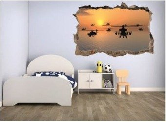 NAKLEJKA NA ŚCIANĘ HELIKOPTERY 1