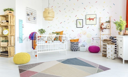Dywan do Przedszkola Kids Pastel Kalejdoskop Multi 45